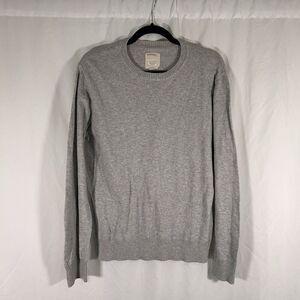 Life After Denim Sweater Men's 1 Medium Grey Crew Neck Cashmere Blend Pullover
